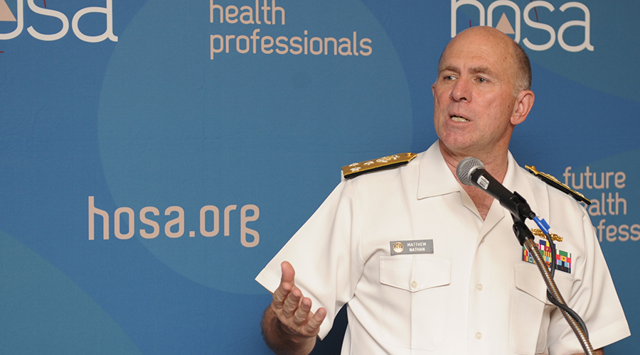 Read more about the article Navy Surgeon General Keynotes HOSA-WLA