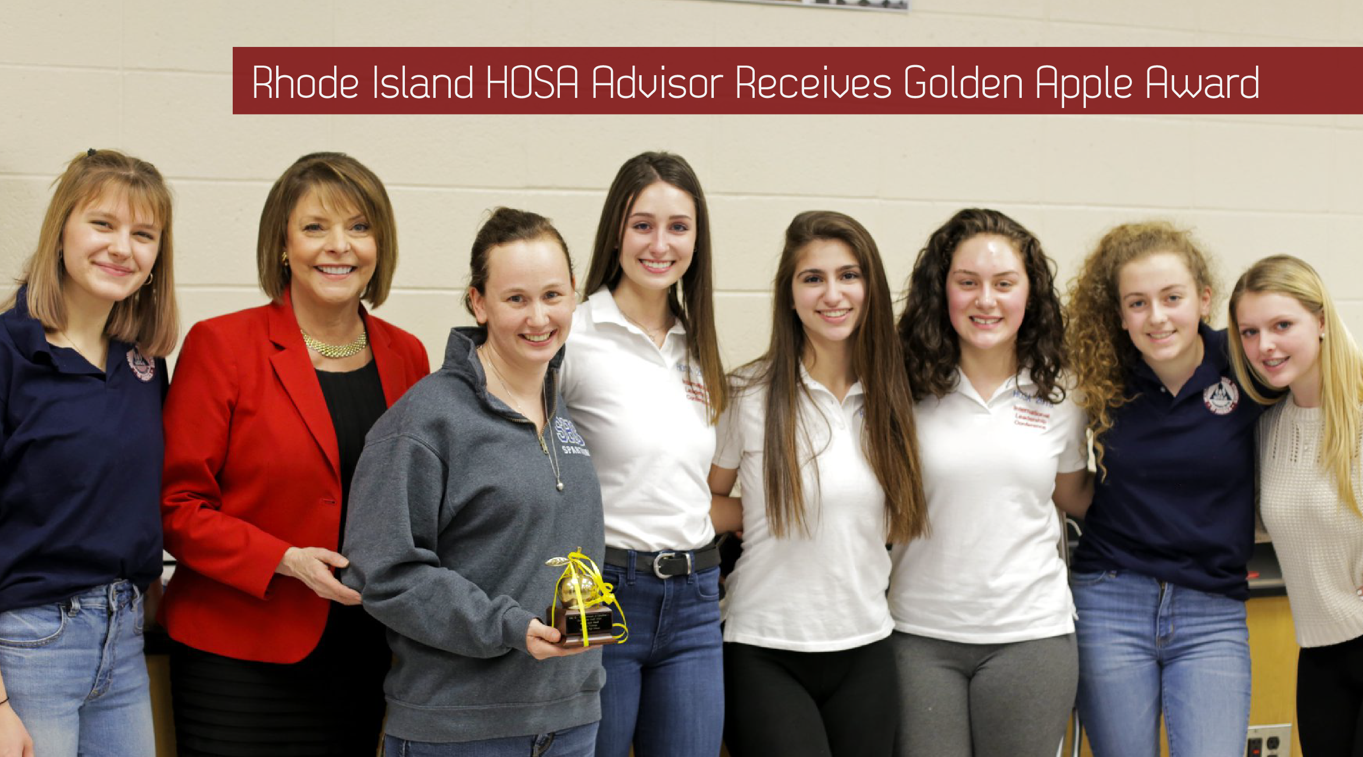 Rhode Island HOSA Advisor Received Golden Apple Award